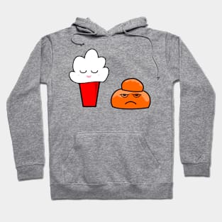 kawaii food – Italian food – Sicily – Granita e brioscia – strawberry and cream Hoodie